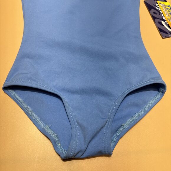 NWT Capezio Leotard Girls Small Blue Short Sleeve Dance, Gymnastics, Ballet - Picture 3 of 13